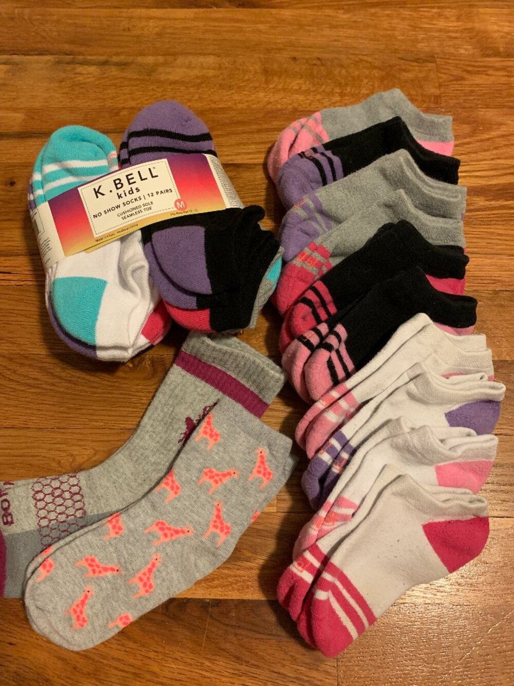 Girls Toddler Kids Socks Lot New & Used Size Medium 10-13 - 23 Pairs Total
